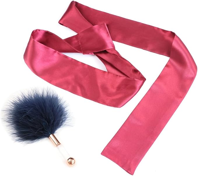 'Torment Me' French Tickler & Satin Blindfold Set