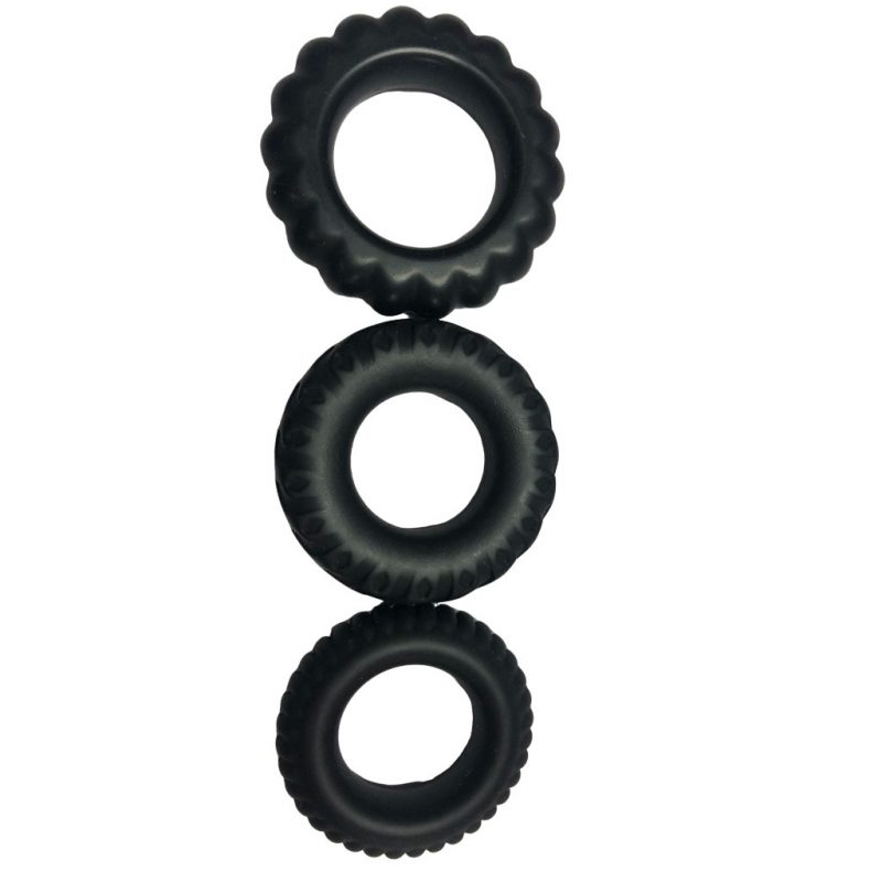 The Ringmaster – 3-Piece Silicone Cock Ring Set for Harder Erections & Partner Stimulation